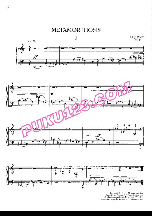 天天钢琴网-免费下载Cage - Metamorphosis