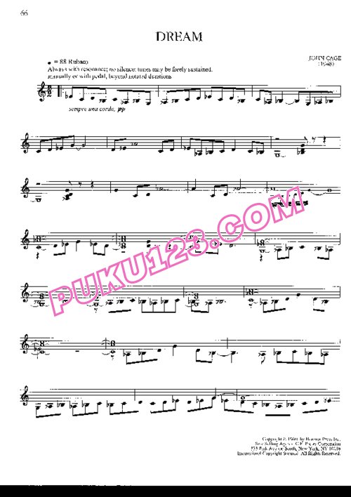 天天钢琴网-免费下载Cage - Dream