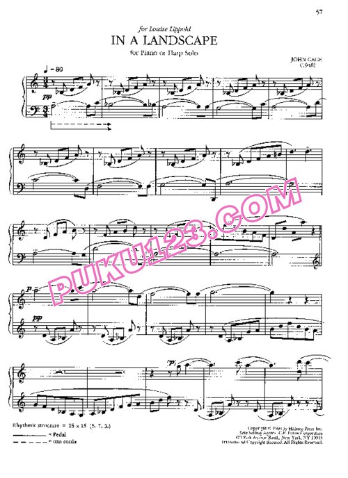 天天钢琴网-免费下载Cage - In a Landscape