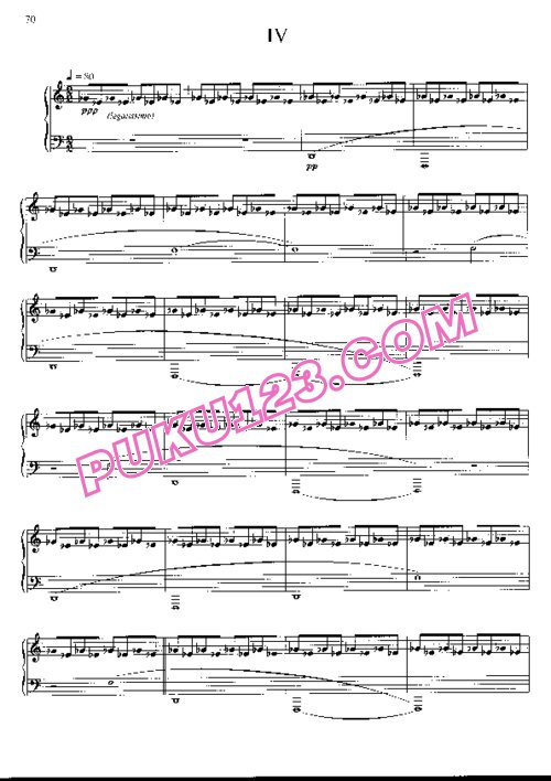 天天钢琴网-免费下载Cage - The Perilous Night for Prepared Piano