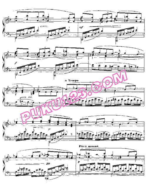 天天钢琴网-免费下载Debussy - Ballade F major