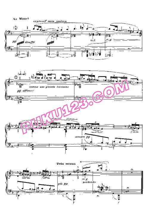 天天钢琴网-免费下载Debussy - 6 Epigraphes Antiques - Solo Piano