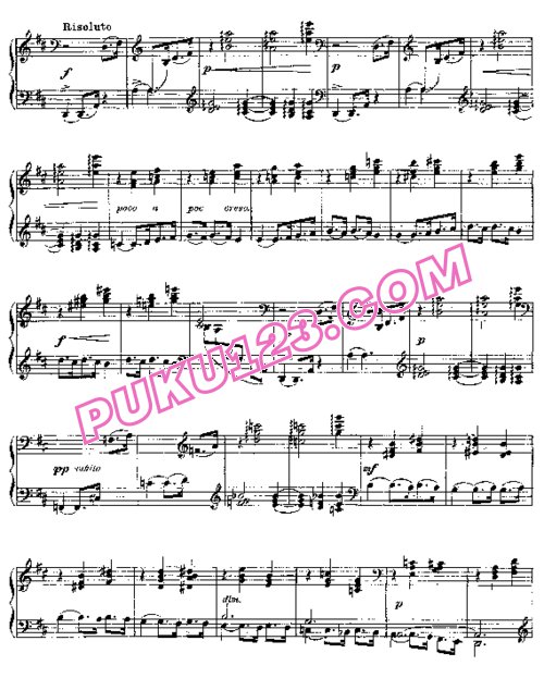 天天钢琴网-免费下载Debussy - Mazurka in f-sharp Minor