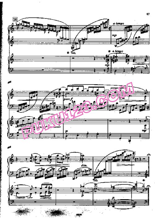 天天钢琴网-免费下载Dohnanyi - Variations on a Nursery Song Op.25 双钢琴版