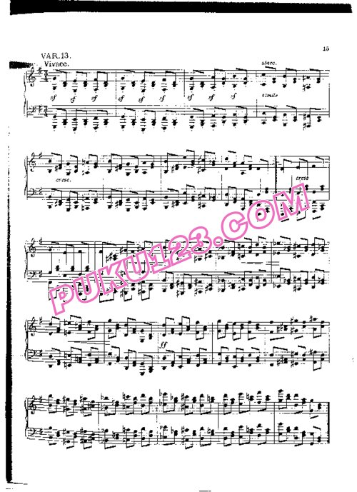 天天钢琴网-免费下载Dohnanyi - Variationen und Fuge Op 4