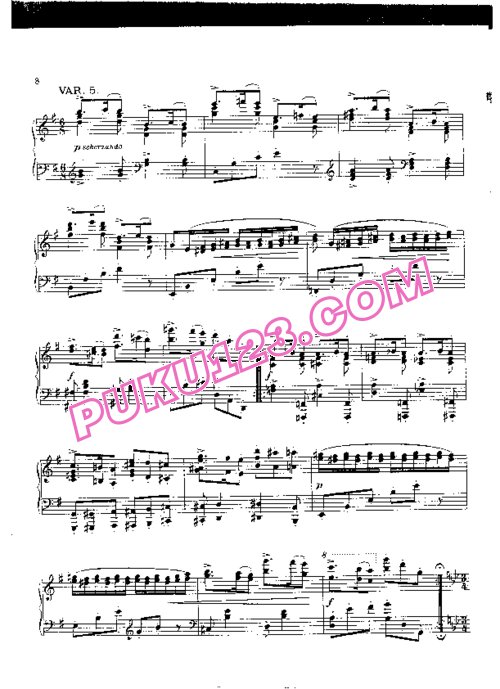 天天钢琴网-免费下载Dohnanyi - Variationen und Fuge Op 4
