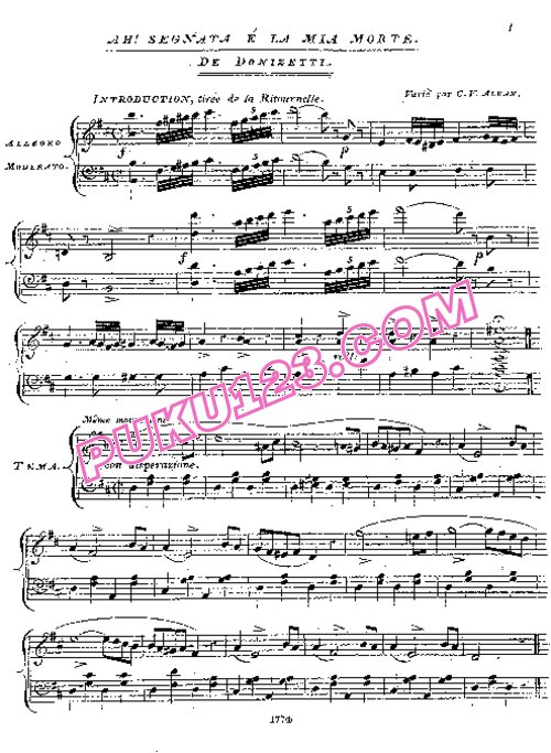 天天钢琴网-免费下载Alkan - Donizetti - Variation on Ah Segnata E la mia morte