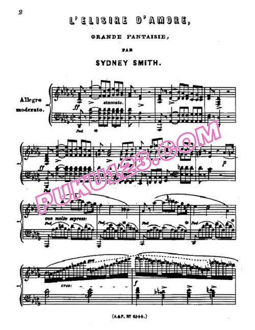 天天钢琴网-免费下载Smith - Grande Fantaisie on L Elisir D Amore from Donizetti Op.73