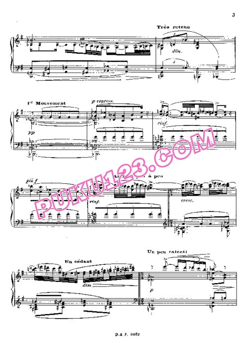 天天钢琴网-免费下载Dukas - La plainte, au loin, du faune