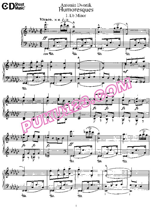 天天钢琴网-免费下载Dvorak - 8 Humoresques Op.101