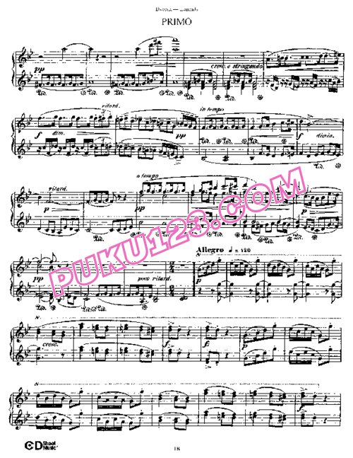 天天钢琴网-免费下载Dvorak - Ten Legends Op.59 - Quatre Mains 四手联弹