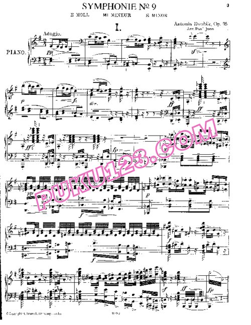 天天钢琴网-免费下载Dvorak - Symphony No.9 in e Minor Op.95 - Solo Piano