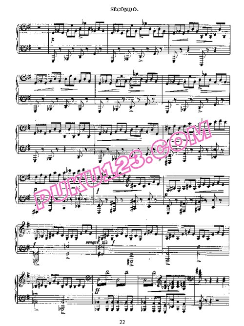 天天钢琴网-免费下载Dvorak - Symphony No.8 in G Major Op.88 - Quatre Mains 四手联弹版
