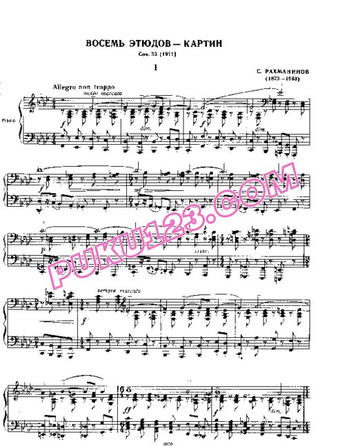 天天钢琴网-免费下载Rachmaninov etudes-tableau op 33 1
