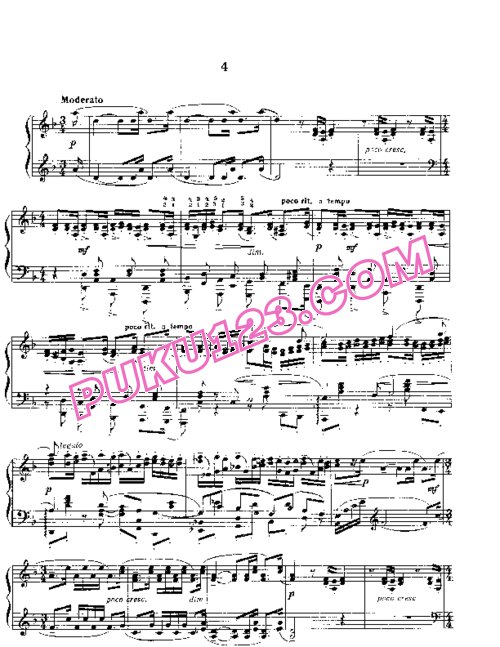 天天钢琴网-免费下载Rachmaninov  etudes-tableau op 33 4