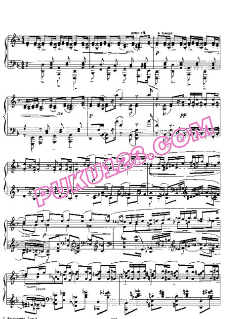 天天钢琴网-免费下载Rachmaninov  etudes-tableau op 33 4