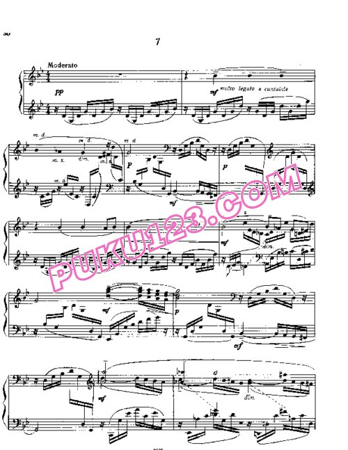 天天钢琴网-免费下载Rachmaninov etudes-tableau op 33 7