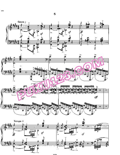 天天钢琴网-免费下载Rachmaninov etudes-tableau op 33 8