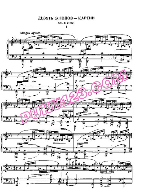 天天钢琴网-免费下载Rachmaninov etudes-tableau op 39 1