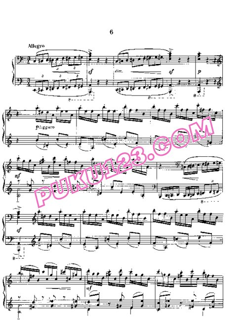 天天钢琴网-免费下载Rachmaninov etudes-tableau op 39 6