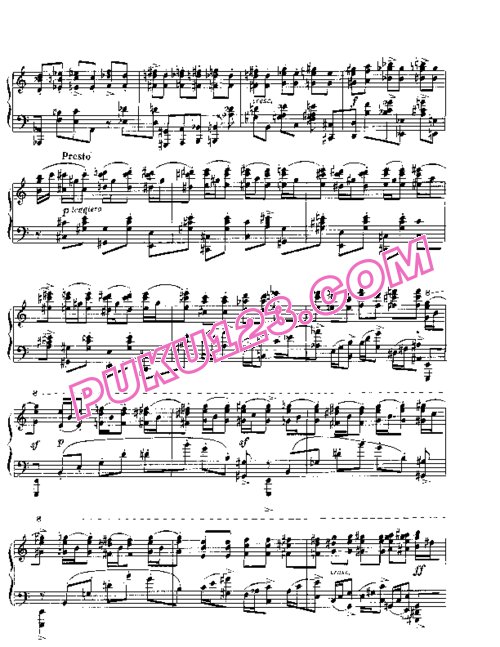 天天钢琴网-免费下载Rachmaninov etudes-tableau op 39 6