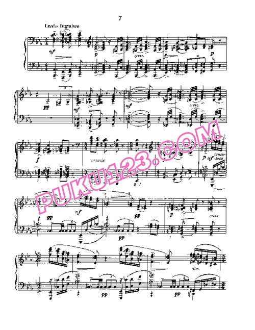 天天钢琴网-免费下载Rachmaninov etudes-tableau op 39 7