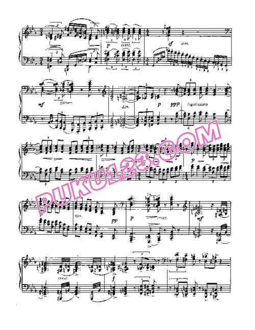 天天钢琴网-免费下载Rachmaninov etudes-tableau op 39 7