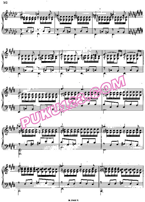 天天钢琴网-免费下载Rachmaninoff - Prelude in e flat Minor