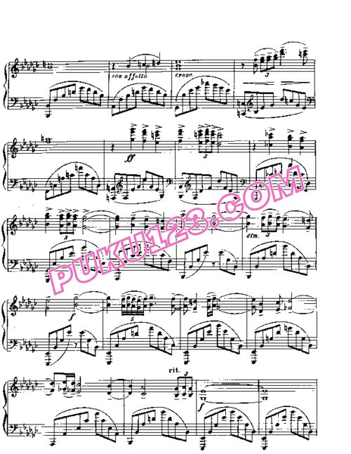 天天钢琴网-免费下载Rachmaninov elegy3 1