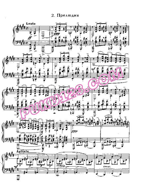 天天钢琴网-免费下载Rachmaninov prelude op3-2