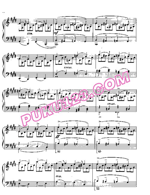 天天钢琴网-免费下载Rachmaninov prelude op3-2