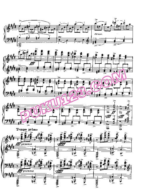 天天钢琴网-免费下载Rachmaninov prelude op3-2