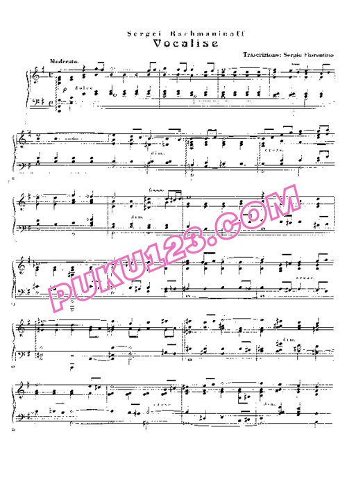 天天钢琴网-免费下载Rachmaninov - Fiorentino - Vocalise Op.34-14