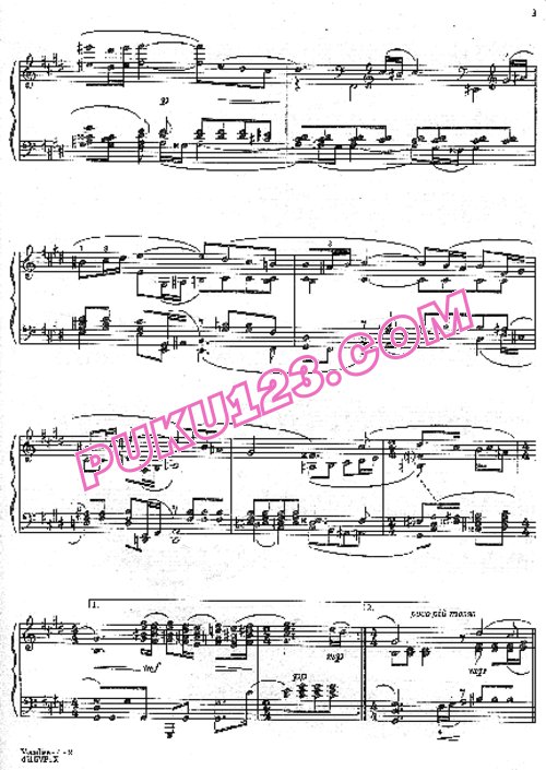天天钢琴网-免费下载Rachmaninov - Schultz - Vocalise Op.34-14