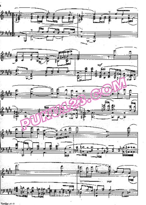 天天钢琴网-免费下载Rachmaninov - Schultz - Vocalise Op.34-14