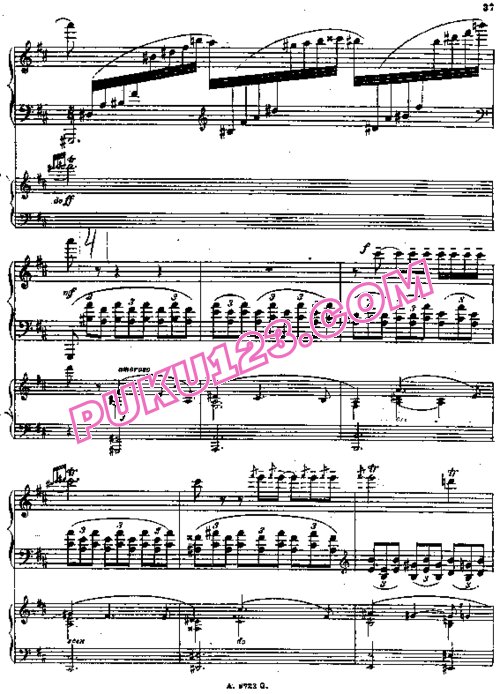 天天钢琴网-免费下载Rachmaninoff - Suite no 1 op 5 for 2 Piano's - Part 2