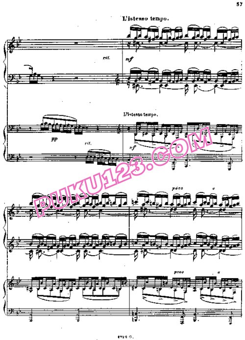 天天钢琴网-免费下载Rachmaninoff - Suite no 1 op 5 for 2 Piano's - Part 3