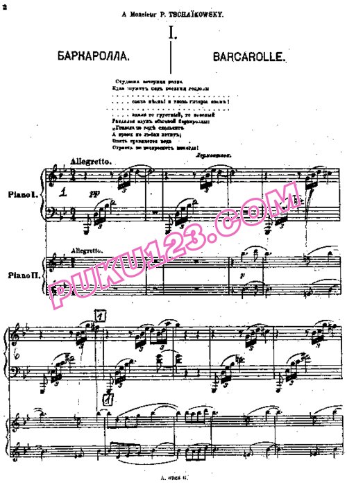 天天钢琴网-免费下载Rachmaninoff - Suite no 1 op 5 for 2 Piano's - Part 1