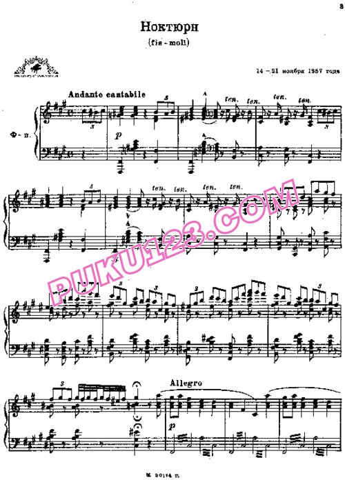 天天钢琴网-免费下载Rachmaninoff - Nocturne No.1 in f sharp minor