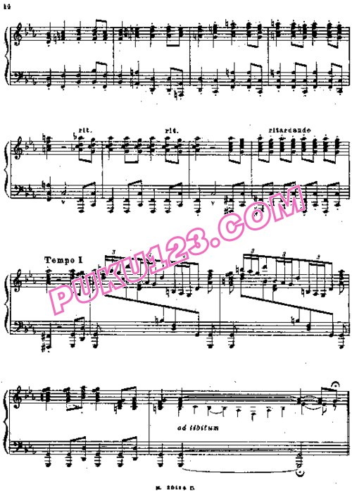 天天钢琴网-免费下载Rachmaninoff - Nocturne No.3 in c minor