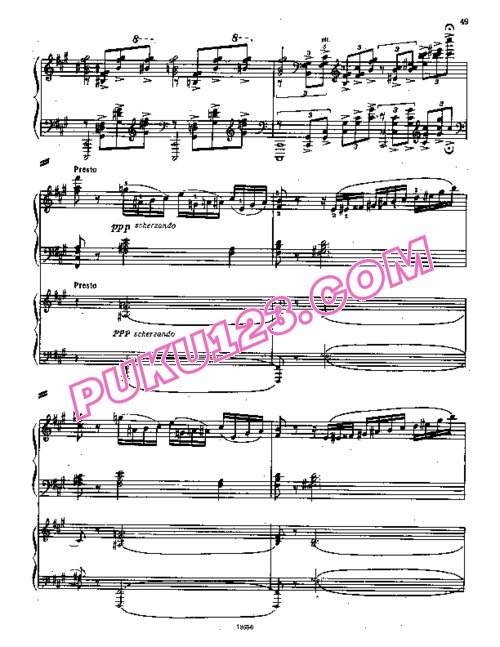 天天钢琴网-免费下载Rachmaninoff - Piano Concerto No.1 in f-sharp Minor Op.1 - 2 Pianos (1891) 双钢琴版(1891年首版)