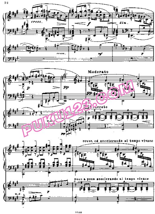 天天钢琴网-免费下载Rachmaninoff - Piano Concerto No.1 in f-sharp Minor Op.1 - 2 Pianos (1917) 双钢琴版(1917年修订版)
