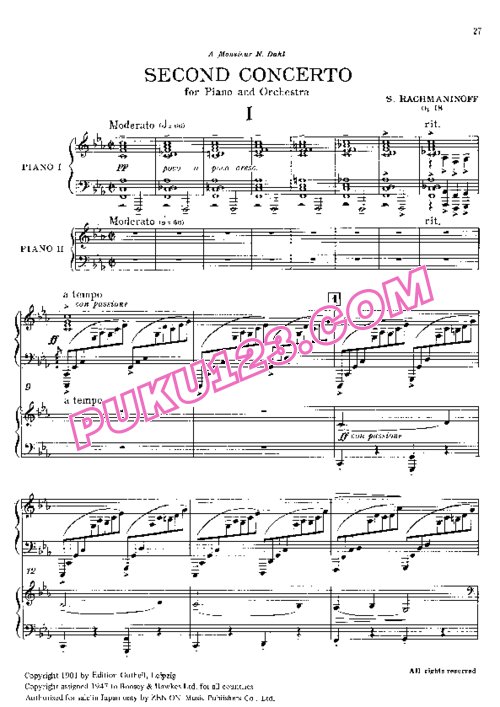 天天钢琴网-免费下载rachmaninoff concerto2 1 1