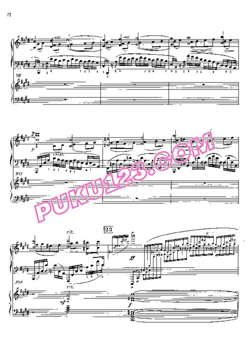 天天钢琴网-免费下载rachmaninoff concerto2 2-2