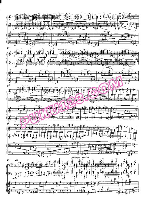 天天钢琴网-免费下载Rachmaninoff - Piano Concerto no.3 in d Minor Op.30 - Full Score