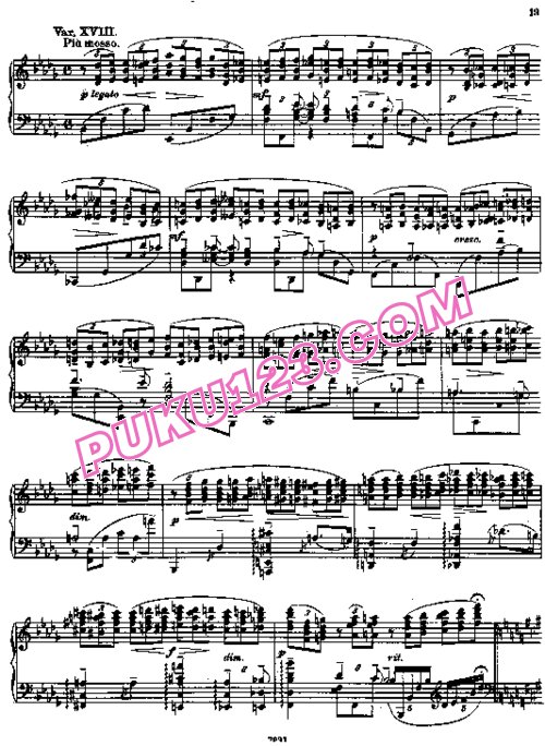 天天钢琴网-免费下载Rachmaninoff - Variations on a Theme by Chopin Op.22