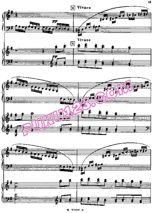 天天钢琴网-免费下载Rachmaninoff - Russian Rhapsody For Two Pianos 双钢琴版