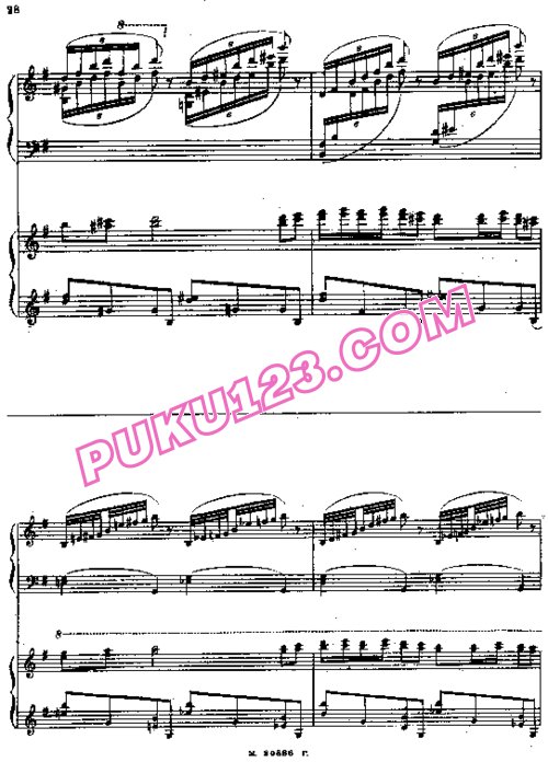 天天钢琴网-免费下载Rachmaninoff - Russian Rhapsody For Two Pianos 双钢琴版