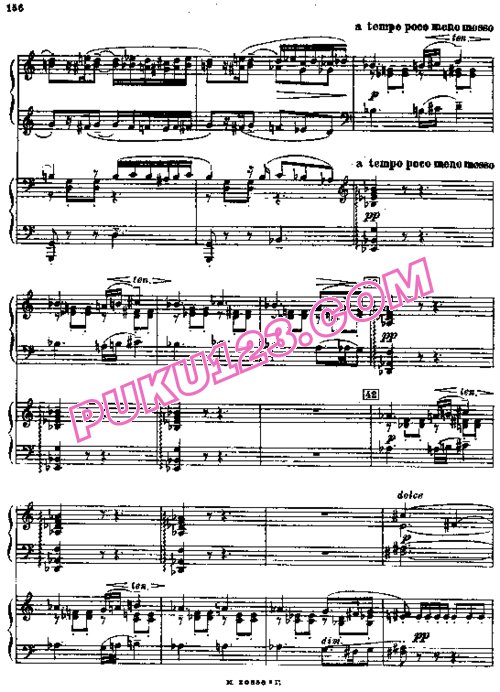 天天钢琴网-免费下载Rachmaninoff - Symphonic Dance Op.45-2 for 2 Pianos