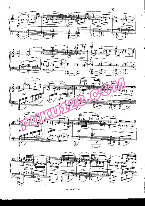 天天钢琴网-免费下载Rachmaninov - The Isle of the Dead Op.29 钢琴独奏版